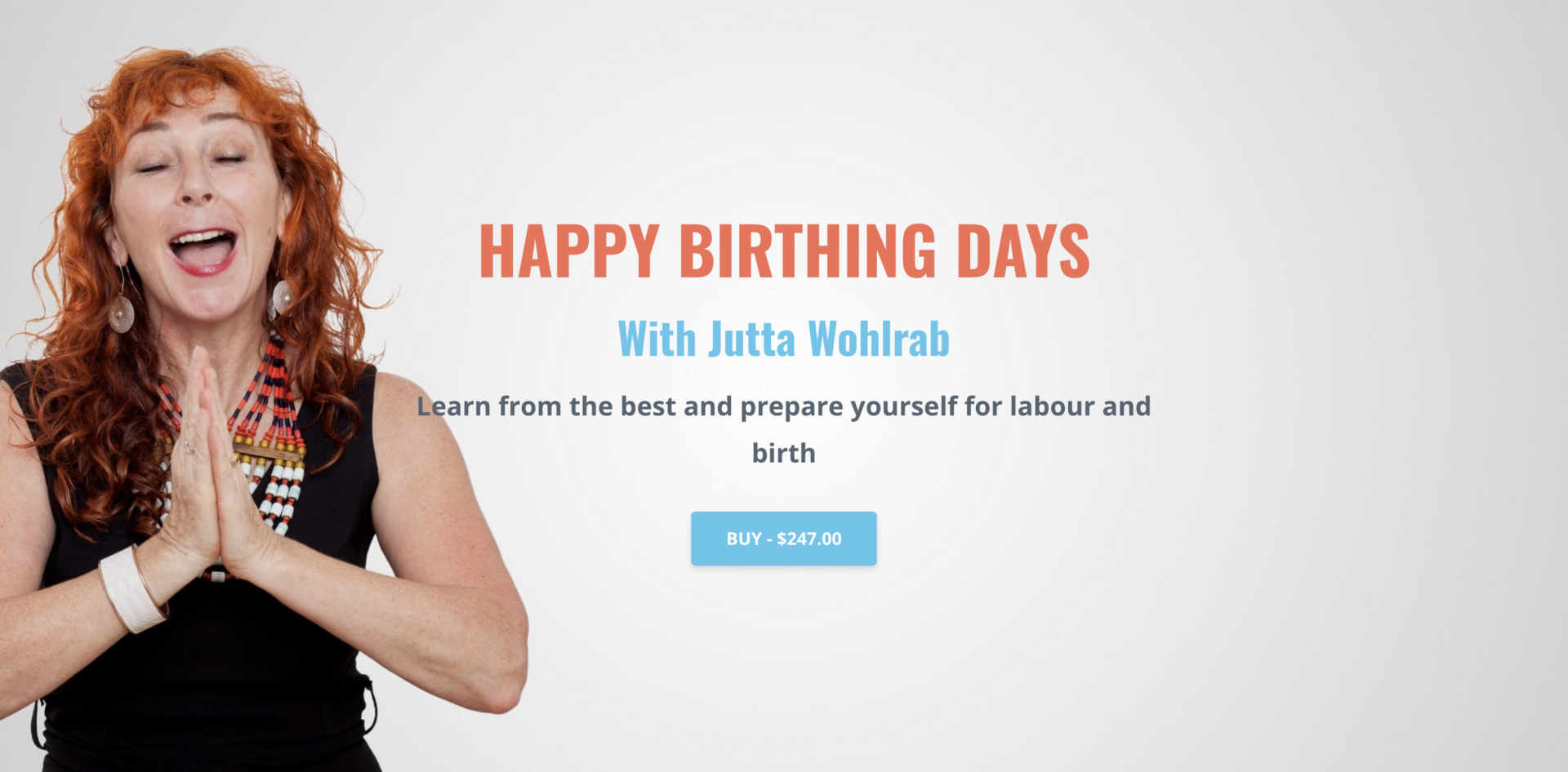 Online Pregnancy Course with midwife Jutta Wohlrab. Happy Birthing Days